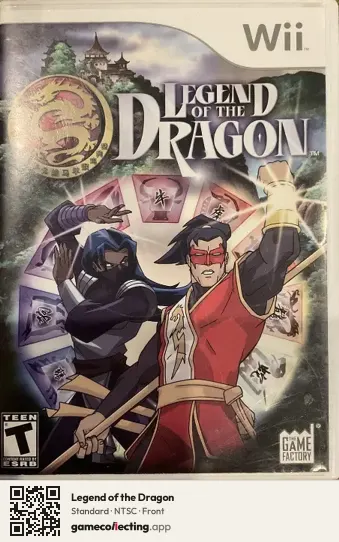 Legend of the Dragon Nintendo Wii, NTSC box front