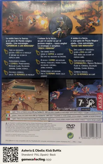 Asterix & Obelix: Kick Buttix PlayStation 2, Spain box back