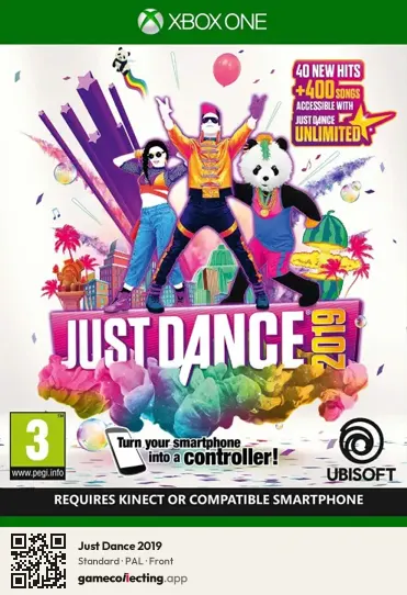 Just Dance 2019 Xbox One, PAL box front