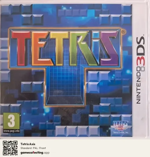 Tetris Axis Nintendo 3DS, PAL box front
