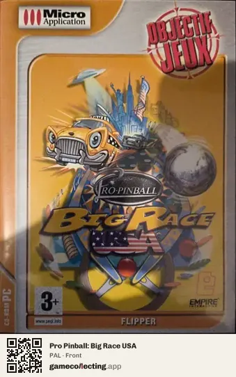Pro Pinball: Big Race USA Computer, PAL box front