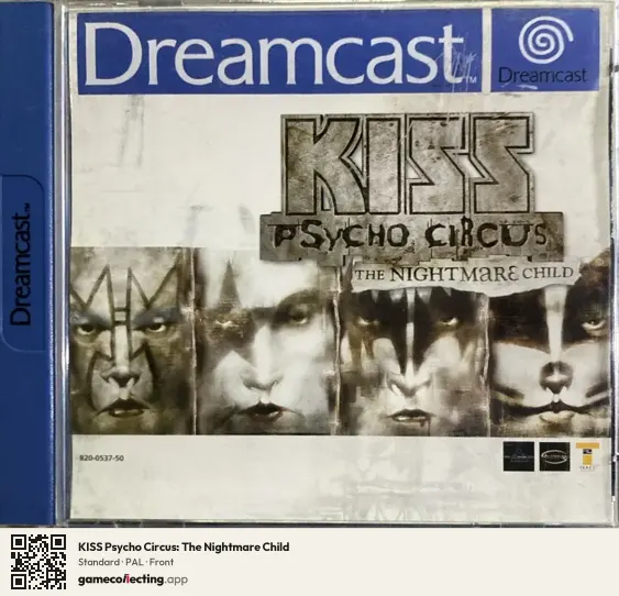 KISS Psycho Circus: The Nightmare Child Sega Dreamcast, PAL box front