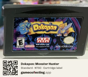 Dokapon: Monster Hunter Game Boy Advance, NTSC cartridge label