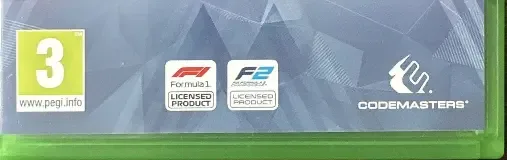 F1 2019, the PEGI square on its front