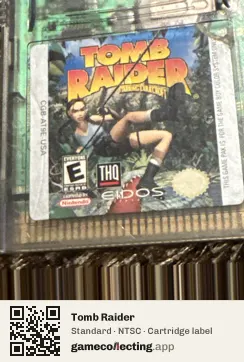 Tomb Raider Game Boy Color, NTSC cartridge label