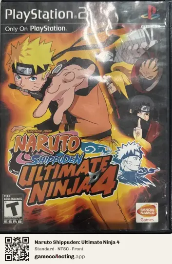 Naruto Shippuden: Ultimate Ninja 4 PlayStation 2, NTSC box front