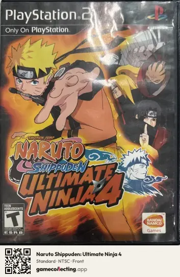 Naruto Shippuden: Ultimate Ninja 4 PlayStation 2, NTSC box front