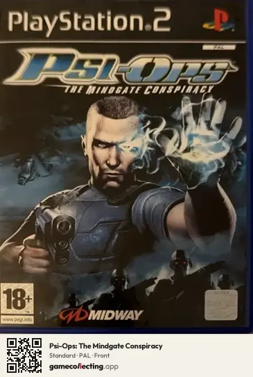 Psi-Ops: The Mindgate Conspiracy PlayStation 2, PAL box front