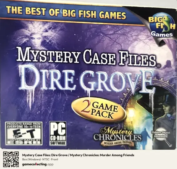 Mystery Case Files: Dire Grove / Mystery Chronicles: Murder Among Friends Computer, NTSC box front