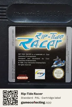 Rip-Tide Racer Game Boy Color, PAL cartridge label