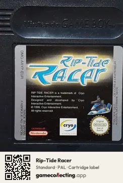 Rip-Tide Racer Game Boy Color, PAL cartridge label