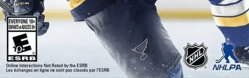NHL 17, the ESRB box on its front