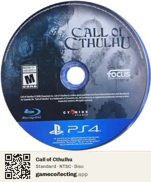 Call of Cthulhu PlayStation 4, NTSC disc