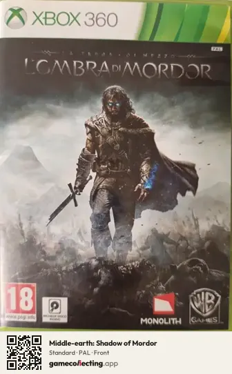 Middle-earth: Shadow of Mordor Xbox 360, PAL box front
