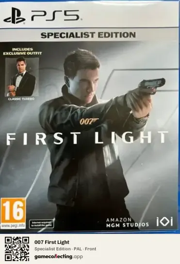 007 First Light PlayStation 5, PAL box front