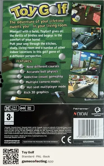 Toy Golf Gizmondo, PAL box back