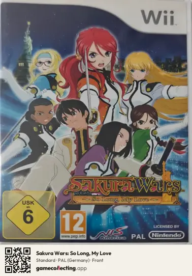 Sakura Wars: So Long, My Love Nintendo Wii, Germany box front