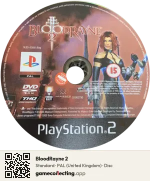 BloodRayne 2 PlayStation 2, PAL disc