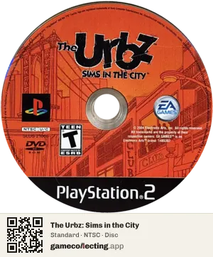 The Urbz: Sims in the City PlayStation 2, NTSC disc