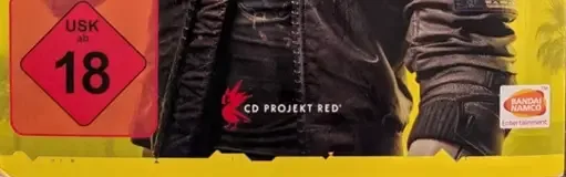 Cyberpunk 2077, the USK square on its front