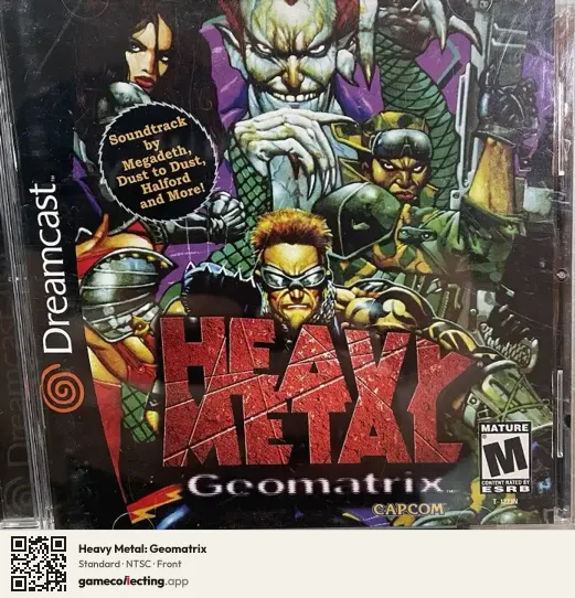 Heavy Metal: Geomatrix Sega Dreamcast, NTSC box front