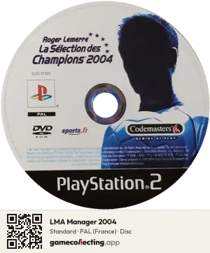 LMA Manager 2004 PlayStation 2, PAL disc