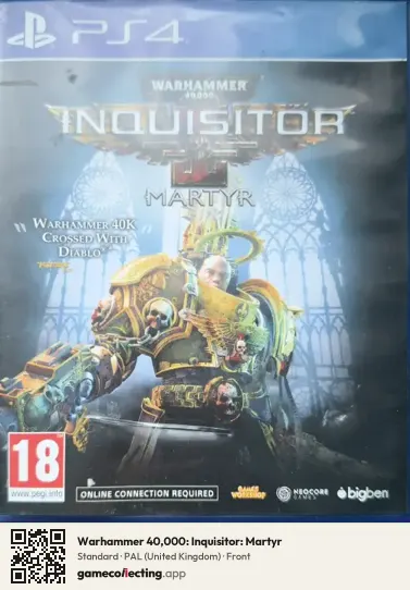 Warhammer 40,000: Inquisitor: Martyr PlayStation 4, United Kingdom box front