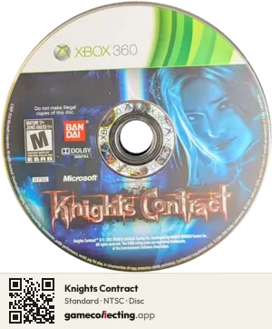 Knights Contract Xbox 360, NTSC disc