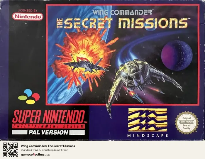 Wing Commander: The Secret Missions Super Nintendo Entertainment System, United Kingdom box front