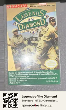 Legends of the Diamond Nintendo Entertainment System, NTSC cartridge label