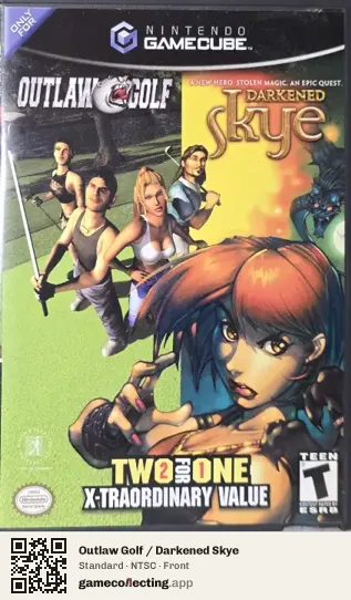 Outlaw Golf / Darkened Skye Nintendo GameCube, NTSC box front