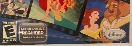 Disney Sing It: Family Hits, the ESRB box on its front
