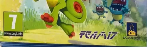 Yooka-Laylee, the PEGI square on its front