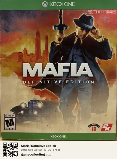 Mafia: Definitive Edition Xbox One, NTSC box front