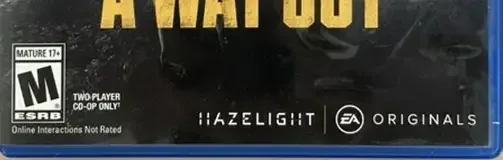 A Way Out, the ESRB box on its front