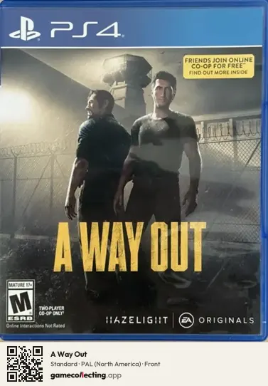 A Way Out PlayStation 4, North America box front