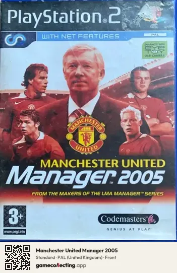 Manchester United Manager 2005 PlayStation 2, United Kingdom box front