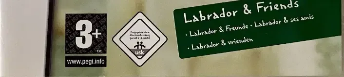 Nintendogs: Lab & Friends, the USK square on its front