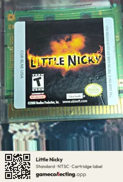 Little Nicky Game Boy Color, NTSC cartridge label