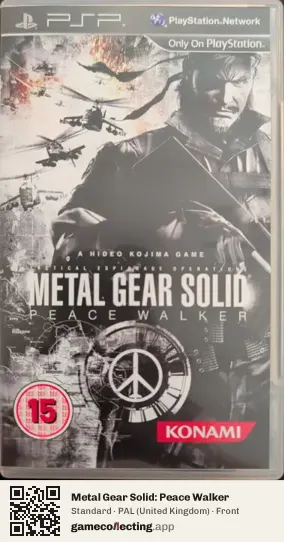 Metal Gear Solid: Peace Walker PlayStation Portable, United Kingdom box front