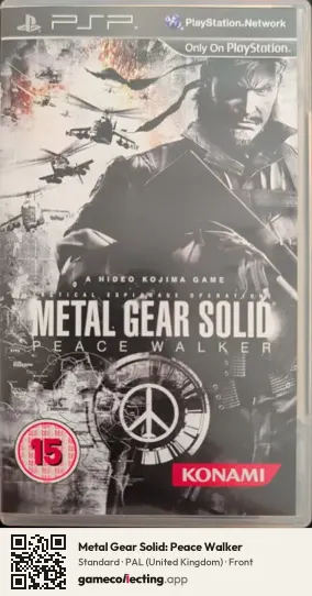 Metal Gear Solid: Peace Walker PlayStation Portable, United Kingdom box front