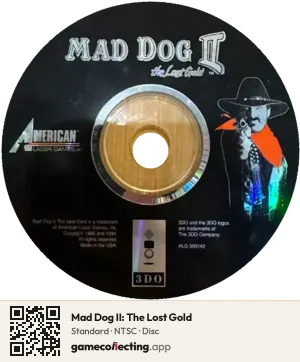 Mad Dog II: The Lost Gold 3DO Interactive Multiplayer, NTSC disc