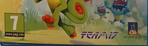 Yooka-Laylee, the PEGI square on its front