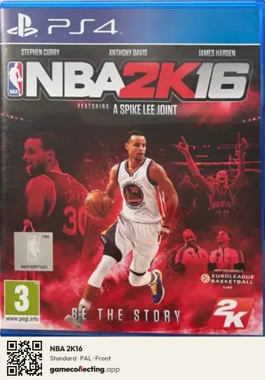 NBA 2K16 PlayStation 4, PAL box front