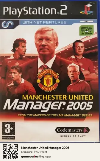 Manchester United Manager 2005 PlayStation 2, PAL box front