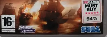 Empire: Total War, the PEGI square on its front