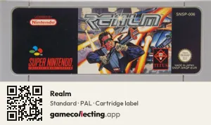 Realm Super Nintendo Entertainment System, PAL cartridge label