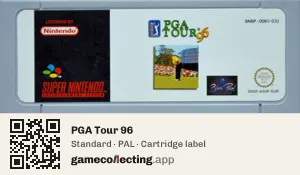 PGA Tour 96 Super Nintendo Entertainment System, PAL cartridge label