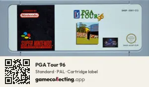 PGA Tour 96 Super Nintendo Entertainment System, PAL cartridge label