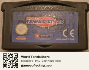 World Tennis Stars Game Boy Advance, PAL cartridge label